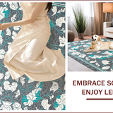 Ultra Soft Area Rug, Non Slip, Stain Resistant, Washable Area Rugs for Living Room, Bedroom, Contemporary Floral Modern(Gray)