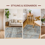 Chic Distressed Floral Aesthetic(Gray)