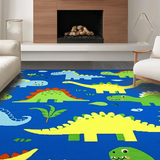 Ultra Soft Area Rug, Non Slip, Stain Resistant, Washable Area Rugs for Living Room, Bedroom, Charming Animal Fantasy Style(Blue)
