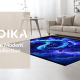 Ultra Soft Area Rug, Non Slip, Stain Resistant, Washable Area Rugs for Living Room, Bedroom, Starry Sky Whimsical Design(Blue)