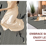 Ultra Soft Area Rug, Non Slip, Stain Resistant, Washable Area Rugs for Living Room, Bedroom, Rustic Glam Zebra Print Elegance(Black)