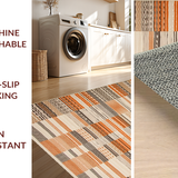 Ultra Soft Area Rug, Non Slip, Stain Resistant, Washable Area Rugs for Living Room, Bedroom, Contemporary Curved Line Design(Beige)