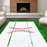 Ultra Soft Area Rug, Non Slip, Stain Resistant, Washable Area Rugs for Living Room, Bedroom, Circular Dynamic White Scheme(White)