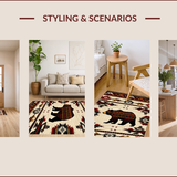 Ultra Soft Area Rug, Non Slip, Stain Resistant, Washable Area Rugs for Living Room, Bedroom, Southwest Nature-Inspired Aesthetic(Brown)