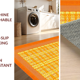 Ultra Soft Area Rug, Non Slip, Stain Resistant, Washable Area Rugs for Living Room, Bedroom, Elegant Vibrant Softness Blend(Orange)