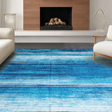 Ultra Soft Area Rug, Non Slip, Stain Resistant, Washable Area Rugs for Living Room, Bedroom, Serene Pastel Tie-Dye Effect(Blue)