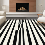 Urban Porch Stripe Featuring Contemporary Linear Motif and Crisp Symmetry(Beige)