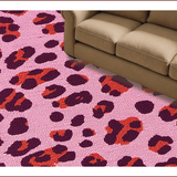 Ultra Soft Area Rug, Non Slip, Stain Resistant, Washable Area Rugs for Living Room, Bedroom, Vintage Cheetah Pattern Living Room Accent Carpet(Pink)
