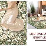 Ultra Soft Area Rug, Non Slip, Stain Resistant, Washable Area Rugs for Living Room, Bedroom, Serene Earthy Tone Elements(Beige)