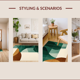Stylish Contemporary Faded Textures(Green)