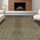Ultra Soft Area Rug, Non Slip, Stain Resistant, Washable Area Rugs for Living Room, Bedroom, Chic Earthy Animal Print Aesthetic(Beige)