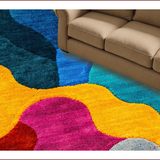 Ultra Soft Area Rug, Non Slip, Stain Resistant, Washable Area Rugs for Living Room, Bedroom, Absorbent Dirt-Resistant Patio Doormat for Summer Lifestyle(Yellow)
