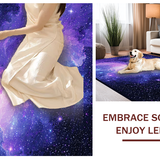 Ultra Soft Area Rug, Non Slip, Stain Resistant, Washable Area Rugs for Living Room, Bedroom, Dreamy Ethereal Space Theme(Purple)