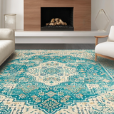 Luxurious Aqua Medallion Design(Blue)