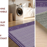 Ultra Soft Area Rug, Non Slip, Stain Resistant, Washable Area Rugs for Living Room, Bedroom, Luxurious Abstract Checkerboard Style(Purple)