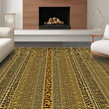 Ultra Soft Area Rug, Non Slip, Stain Resistant, Washable Area Rugs for Living Room, Bedroom, Stylish Modern Wild Print(Gold)