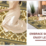 Ultra Soft Area Rug, Non Slip, Stain Resistant, Washable Area Rugs for Living Room, Bedroom, Velvet Prayer Rug Beads(Beige)