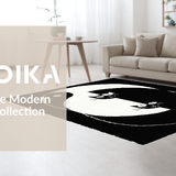 Ultra Soft Area Rug, Non Slip, Stain Resistant, Washable Area Rugs for Living Room, Bedroom, Artistic Yin Yang Cat Fusion(Black)