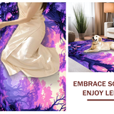 Ultra Soft Area Rug, Non Slip, Stain Resistant, Washable Area Rugs for Living Room, Bedroom, Radiant Floral Fantasy Aesthetic(Purple)