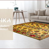 Ultra Soft Area Rug, Non Slip, Stain Resistant, Washable Area Rugs for Living Room, Bedroom, Ethnic Yellow Tiger Aesthetic(Beige)