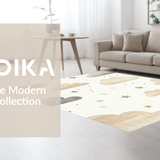 Ultra Soft Area Rug, Non Slip, Stain Resistant, Washable Area Rugs for Living Room, Bedroom, Serene Neutral Tone Creations(Beige)