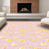 Ultra Soft Area Rug, Non Slip, Stain Resistant, Washable Area Rugs for Living Room, Bedroom, Bright Pink Botanical Appeal(Pink)