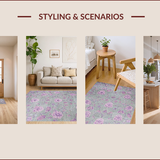 Ultra Soft Area Rug, Non Slip, Stain Resistant, Washable Area Rugs for Living Room, Bedroom, Whimsical Space-Themed Aesthetic(Beige)