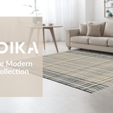 Ultra Soft Area Rug, Non Slip, Stain Resistant, Washable Area Rugs for Living Room, Bedroom, Luxurious Minimalist Tiled Motif(Beige)