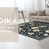Whimsical Floral and Bird Fusion(Blue)