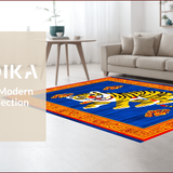 Ultra Soft Area Rug, Non Slip, Stain Resistant, Washable Area Rugs for Living Room, Bedroom, Hand Tufted Tiger Wool(Red)