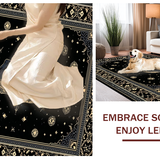 Ultra Soft Area Rug, Non Slip, Stain Resistant, Washable Area Rugs for Living Room, Bedroom, Chic Gothic Artful Design(Black)