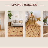 Vintage Cozy Patterned Runner(Beige)