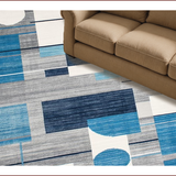 Ultra Soft Area Rug, Non Slip, Stain Resistant, Washable Area Rugs for Living Room, Bedroom, Contemporary Ogee Grey Tones(Gray)