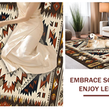 Ultra Soft Area Rug, Non Slip, Stain Resistant, Washable Area Rugs for Living Room, Bedroom, Rustic Southwestern Ethnic Motif(Brown)