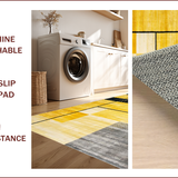 Ultra Soft Area Rug, Non Slip, Stain Resistant, Washable Area Rugs for Living Room, Bedroom, Dynamic Contemporary Color Burst(Yellow)