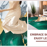 Ultra Soft Area Rug, Non Slip, Stain Resistant, Washable Area Rugs for Living Room, Bedroom, Abstract Gold Grey Bedroom Ultra Soft Area Rug(Green)