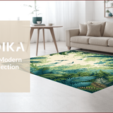 Ultra Soft Area Rug, Non Slip, Stain Resistant, Washable Area Rugs for Living Room, Bedroom, Charming Tropical Character Design(Beige)