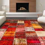 Elegant Mixed Motif in Diverse Tones(Red)