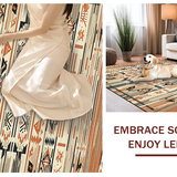 Ultra Soft Area Rug, Non Slip, Stain Resistant, Washable Area Rugs for Living Room, Bedroom, Bold Cultural Inspired Decorative Elements(Orange)