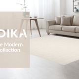 Ultra Soft Area Rug, Non Slip, Stain Resistant, Washable Area Rugs for Living Room, Bedroom, Unique Creamy Patterned Appeal(Ivory)