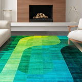 Contemporary Colorful Symmetrical Design(Green)