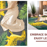 Ultra Soft Area Rug, Non Slip, Stain Resistant, Washable Area Rugs for Living Room, Bedroom, Vibrant Prehistoric Animal Aesthetic(Gray)