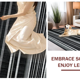 Ultra Soft Area Rug, Non Slip, Stain Resistant, Washable Area Rugs for Living Room, Bedroom, Chic Black and White Geometric Rug, Handcrafted Design for Modern Decor(Black)