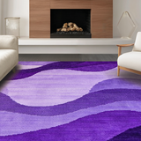 Ultra Soft Area Rug, Non Slip, Stain Resistant, Washable Area Rugs for Living Room, Bedroom, Sleek Textural Purple Floor Accent(Purple)