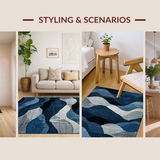 Chic Oceanic Flowing Design Element(Blue)