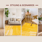 Ultra Soft Area Rug, Non Slip, Stain Resistant, Washable Area Rugs for Living Room, Bedroom, Refreshing Modern Solid Appeal(Yellow)
