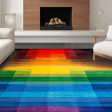 Vivid Abstract Rainbow Composition(Red)
