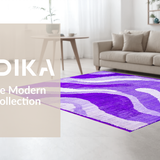Ultra Soft Area Rug, Non Slip, Stain Resistant, Washable Area Rugs for Living Room, Bedroom, Creative Eclectic Dreamy Patterns(Purple)