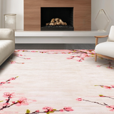 Ultra Soft Area Rug, Non Slip, Stain Resistant, Washable Area Rugs for Living Room, Bedroom, Lush Pink Blossom Artistry(Pink)