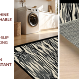 Ultra Soft Area Rug, Non Slip, Stain Resistant, Washable Area Rugs for Living Room, Bedroom, High-Contrast Striped Rustic Charm(Beige)